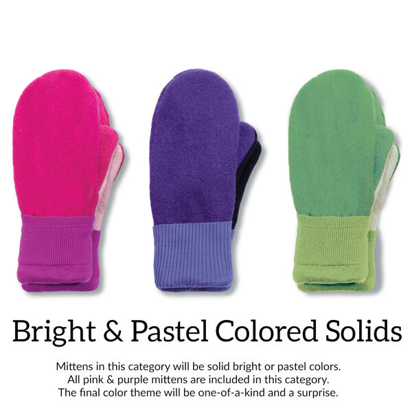 Bernie Mittens - Solid colored wool blend mittens with fleece lining image number 1