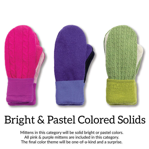 Bernie Mittens - Bright and pastel solid mittens in purples and pinks image number 14