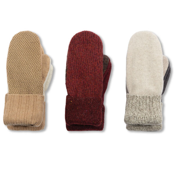 Bernie Mittens - Solid colored wool blend mittens with fleece lining image number 0