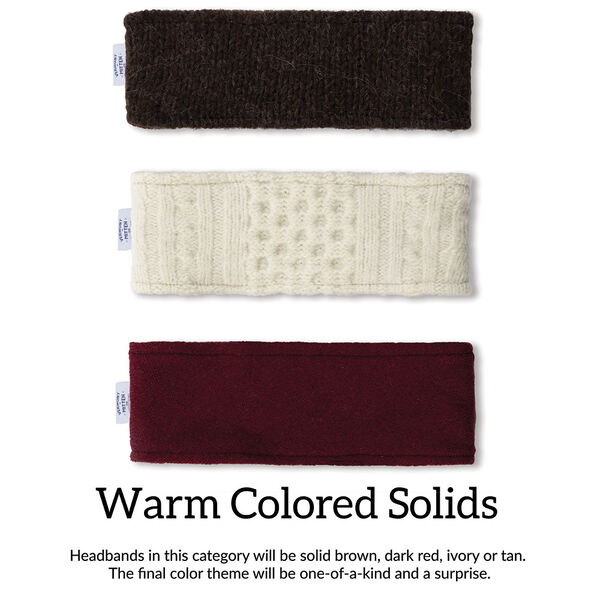 Vermont Mitten Co. Headband - warm colored solid headbands in ivory, maroon and brown image number 6