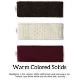 Vermont Mitten Co. Headband - warm colored solid headbands in ivory, maroon and brown image number 0