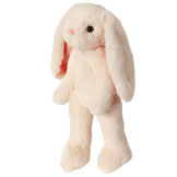 15" Buddy Bunny - Side View of standing ivory Bunny with pink ears and brown eyes image number 9