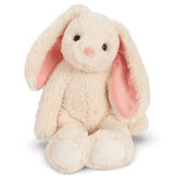 15" Buddy Bunny - Front View of ivory Bunny with pink ears and brown eyes sitting image number 5