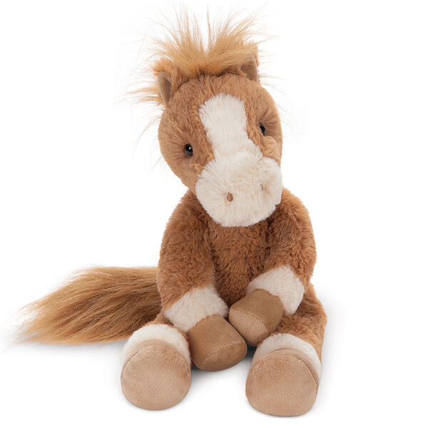 15" Buddy Pony - Front view of seated golden brown horse with ivory muzzle and brown eyes image number 3