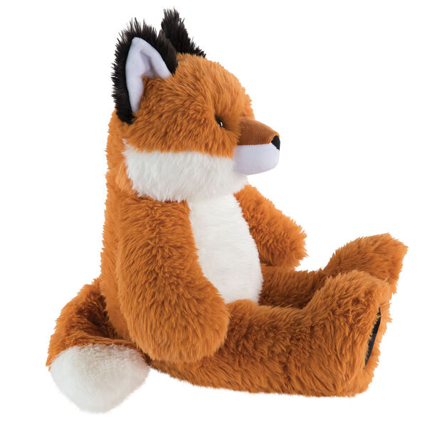 18" Oh So Soft Fox - Side view of seated red Fox with white belly, tail and muzzle and black tipped ears and foot pads image number 9