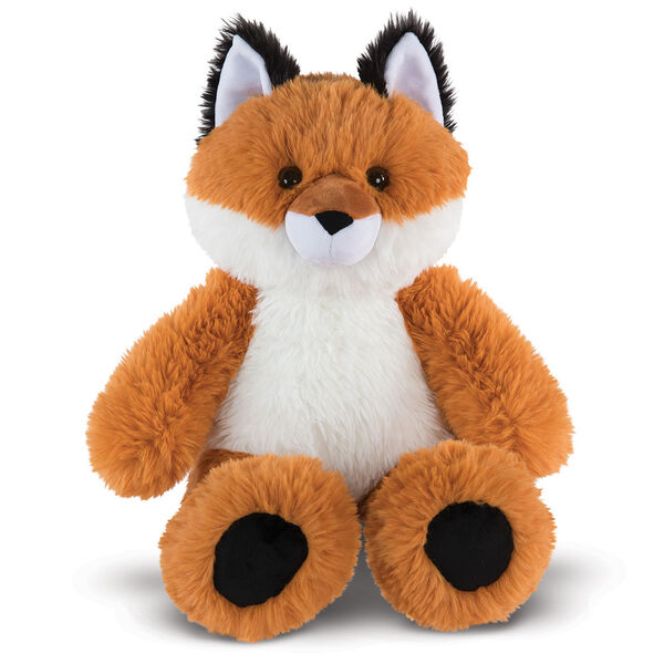 18" Oh So Soft Fox - Front view of seated red Fox with white belly and muzzle and black tipped ears and foot pads image number 0