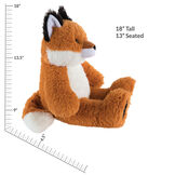 18" Oh So Soft Fox - Front view of seated red Fox with white belly and muzzle and black tipped ears and foot pads measuring 18 in or 41 cm tall when standing image number 5