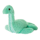 18" Fluffy Fantasies Dinosaur - Three quarter view of green aquatic plush dinosaur with iridescent satin details image number 0