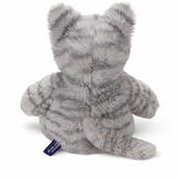 18" Oh So Soft Kitten - Back view of seated 18" gray striped kitten image number 5