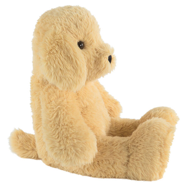 18" Oh So Soft Puppy - Side view of seated tan 18" Puppy with tail and ivory foot pads image number 6