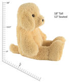 18" Oh So Soft Puppy - Front view of seated tan 18" Puppy with tail and ivory foot pads measuring 18 in or 45 cm tall when standing image number 4