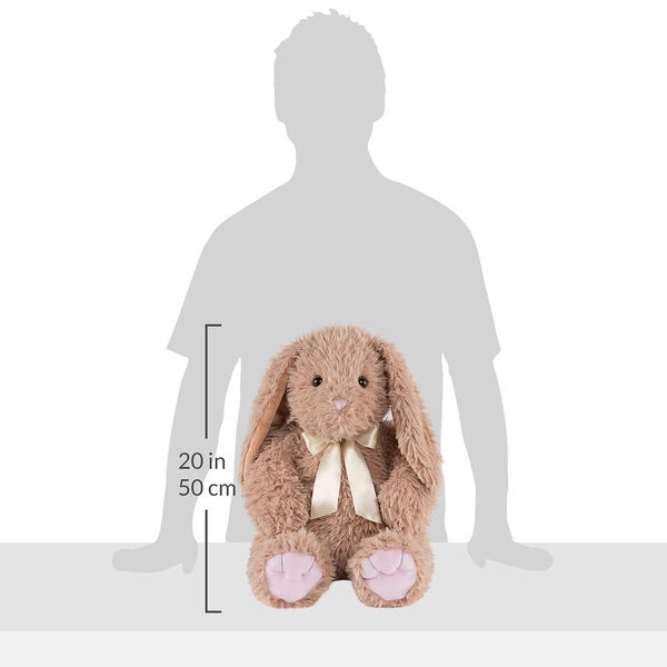 20" World's Softest Bunny - Mocha brown bunny with measurements of 20 in or 50 cm image number 5
