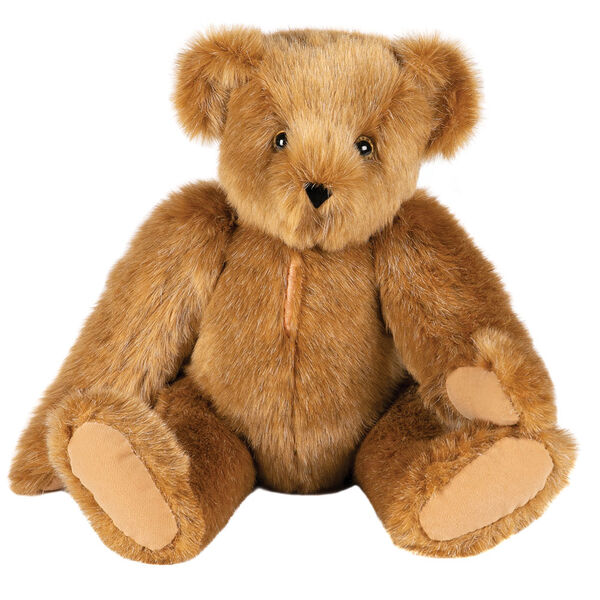 15" Love Your Heart Bear - Front view of seated jointed bear with embroidered scar down center of chest image number 0