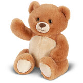 15" Cuddle Chunk Teddy Bear, Honey - Seated waving honey brown bear with tan muzzle, foot pads and belly image number 0