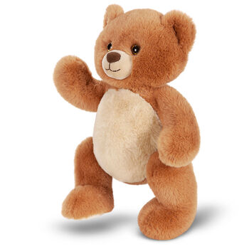 15" Cuddle Chunk Teddy Bear, Honey - Standing waving honey brown bear with tan muzzle, foot pads and belly