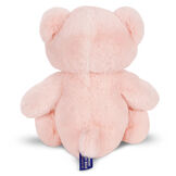 15" Cuddle Chunk Teddy Bear, Bubblegum - Back view of pink bear with tan muzzle, foot pads and belly image number 4