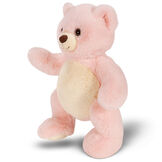 15" Cuddle Chunk Teddy Bear, Bubblegum - Standing waving pink bear with tan muzzle, foot pads and belly image number 1