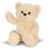 15" Cuddle Chunk Teddy Bear, Buttercream - Seated waving tan bear with tan muzzle, foot pads and belly image number 0