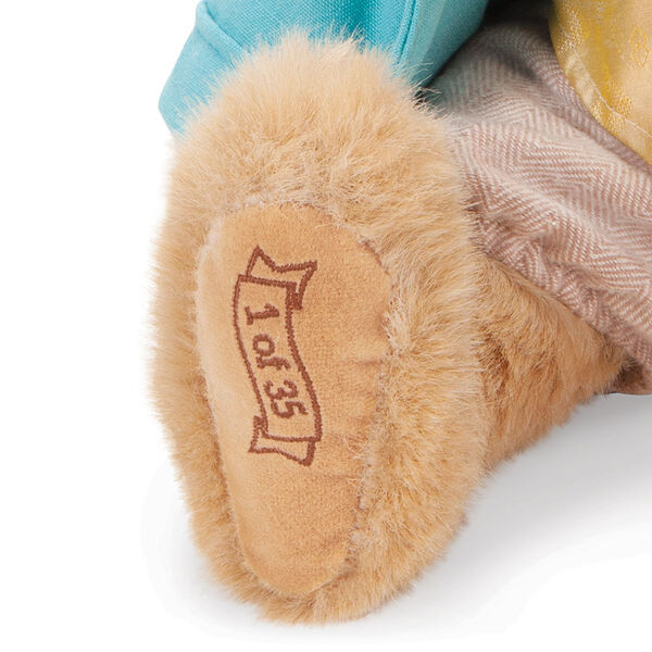 16" Limited Edition Easter Bunny - close up of bunny's right foot, embroidered with "1 of 35" in brown image number 2