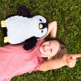 18" Oh So Soft Penguin - Front view of Black and white plush penguin with model image number 6