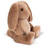 15" Cuddle Chunk Bunny - Side view of soft floppy brown bunny with khaki belly and foot pads image number 7