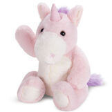 15" Cuddle Chunk Unicorn - Seated soft floppy pink unicorn with ivory belly and foot pads image number 0