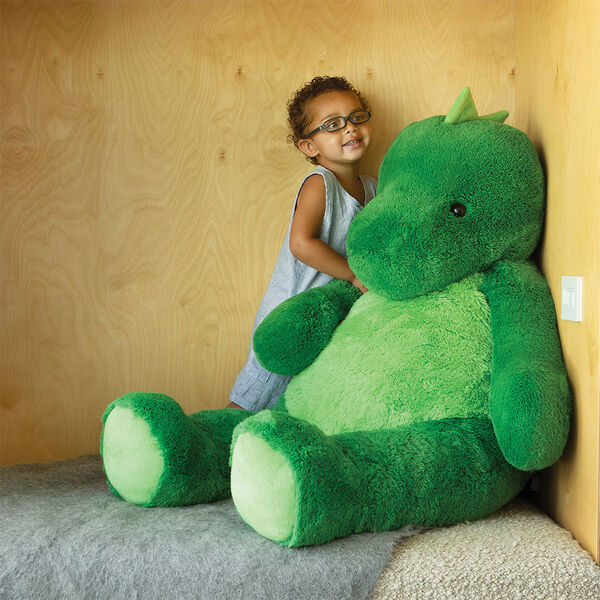 4' Cuddle Dinosaur - 3/4 view of seated green dinosaur with a model image number 0