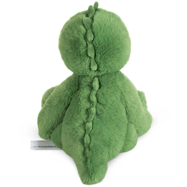 15" Buddy Dinosaur-Back front view of bright green dinosaur with fabric spikes image number 9