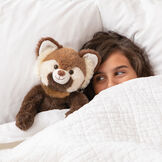 15" Buddy Red Panda - Seated front view of red and brown panda with child model in bedroom scene image number 6