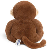 13" Monkey Snuggle Pal - Back view of seated brown monkey weighted stuffed animal with tail image number 7