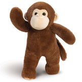 13" Monkey Snuggle Pal - Standing brown monkey weighted stuffed animal with tan muzzle and foot pads image number 4