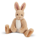 16" Classic Buttercream Bunny Rabbit - Front view of seated jointed rabbit with vanilla belly and pink ears and nose image number 0
