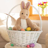 16" Classic Buttercream Bunny Rabbit - Seated jointed rabbit in Easter basket image number 2