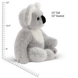 15" Classic Koala - Side view of seated jointed Koala with measurements of 15" Tall or 12" Seated image number 3