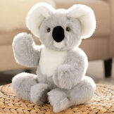 15" Classic Koala - Front view of seated jointed gray and white Koala with brown eyes and gray foot pads image number 4
