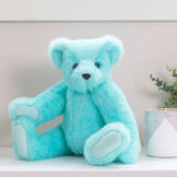 15" Blue Raspberry Lemonade Bear - 3/4 view of jointed aqua blue bear with white paw pads presented as a Mother's Day gift image number 3