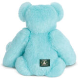 15" Blue Raspberry Lemonade Bear - Back view of jointed aqua blue bear with white paw pads image number 5