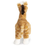 15" Classic Giraffe - Side view of standing jointed plush animal giraffe with dark brown mane and white tail image number 6
