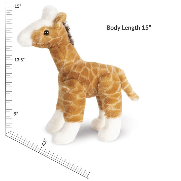 15" Classic Giraffe - Standing jointed plush animal giraffe with body length measurement of 15" image number 4