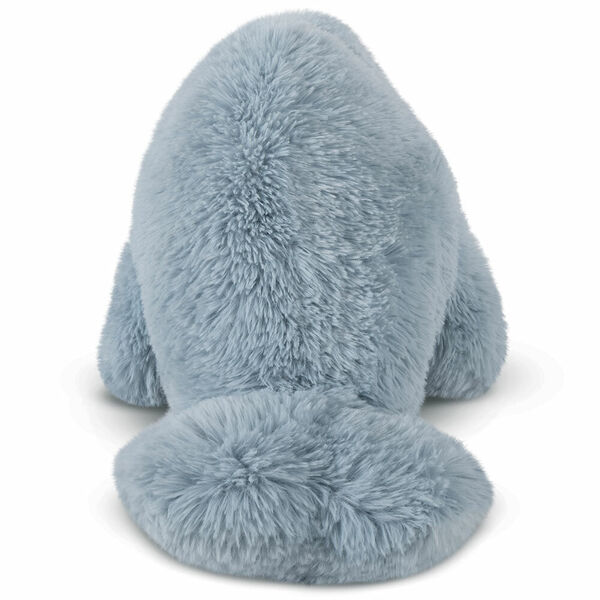 18" Oh So Soft Manatee - back view of grey plush manatee with model image number 6