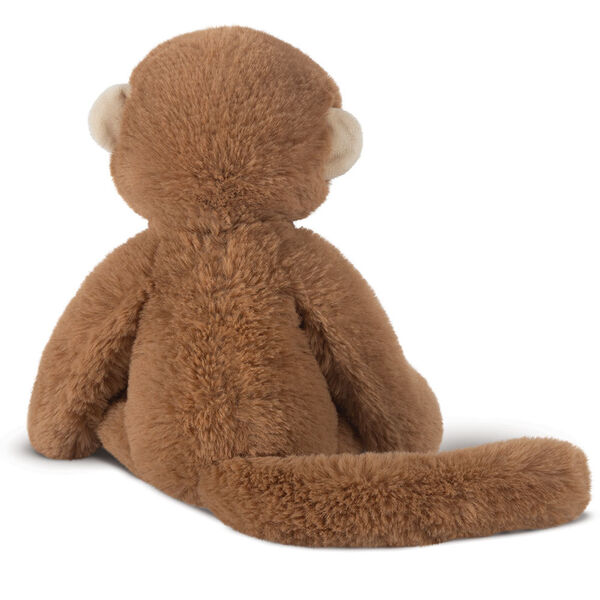 15" Buddy Monkey - Side view of Monkey jungle stuffed animal with long slim tail and personalizable tush tag image number 6