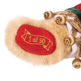 15" Limited Edition Christmas Cookie Santa Bear - Close-up of embroidered paw pad with edition number on it image number 2