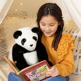 15" Classic Panda - Front view of seated jointed black and white panda bear with model image number 1