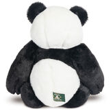 15" Classic Panda - Back view of seated jointed black and white panda bear image number 4