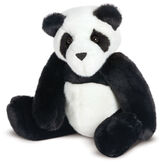 15" Classic Panda - Front view of seated jointed black and white panda bear with black foot pads image number 0