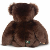 20" Special Edition Woodland Bear - Side view of seated jointed dark chocolate brown stuffed teddy bear image number 4