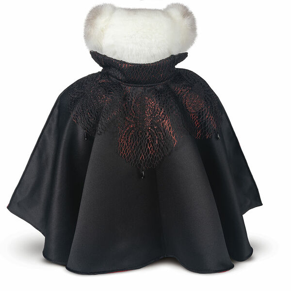 15" Limited Edition Count Dracula Vampire Bear - Back view of vampire cape