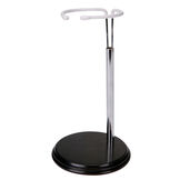 15" Display Stand - Dark Brown Wooden Base and Chrome metal stand that will hold bears up to 15" tall image number 0