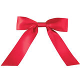 Personalizable Red Satin Bow with Tails fits most 13" to 20" animals image number 0