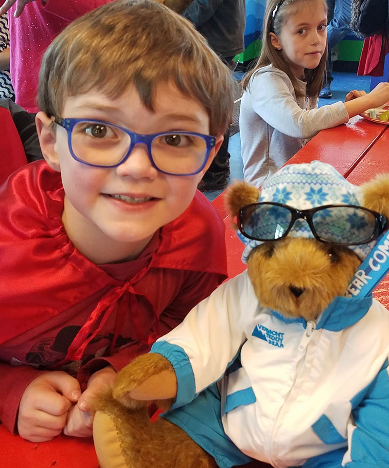 An image of Aeden Conway with a teddy bear An image of Aeden Conway with a teddy bear